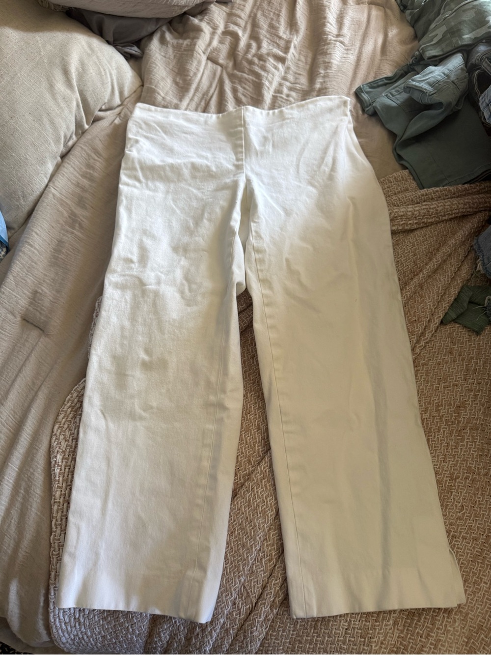Lily Pulitzer Cropped Wide-Leg White Pants